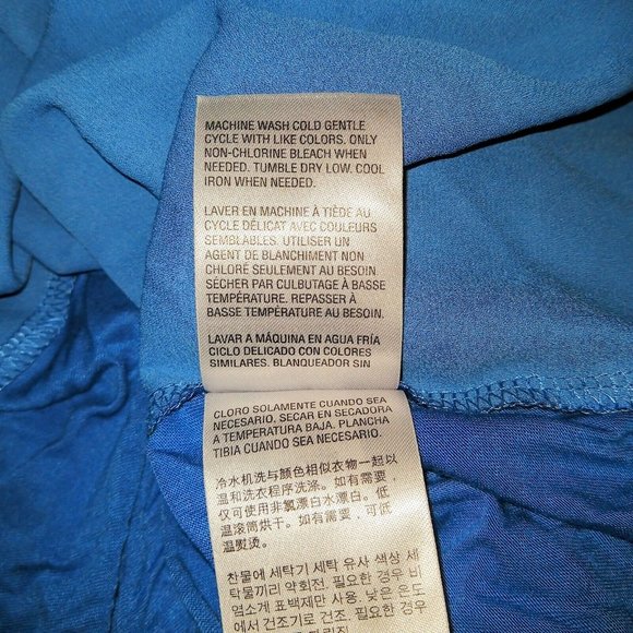 INC International Concepts Womens Top Size Petite Medium Blue Mixed Mate… - Picture 6 of 7